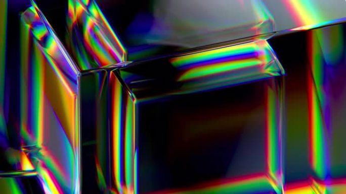 抽象的半透明背景，闪烁着彩虹的所有颜色