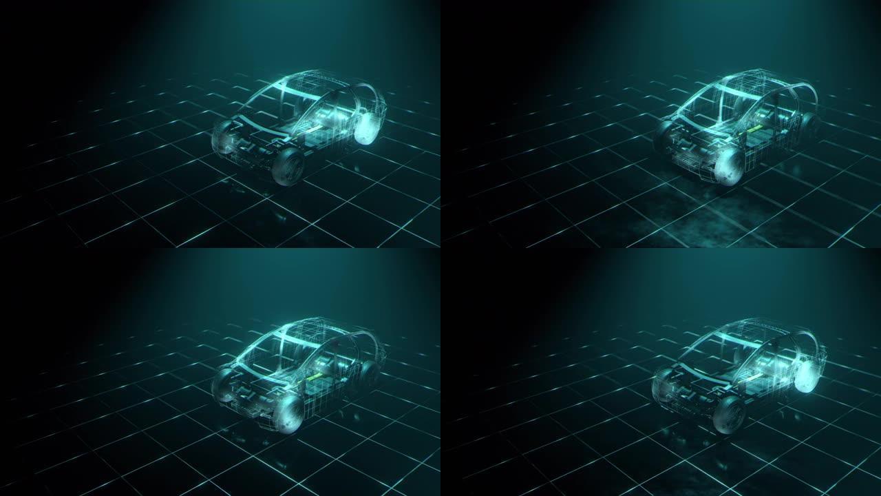 概念性电动汽车的计算机可视化