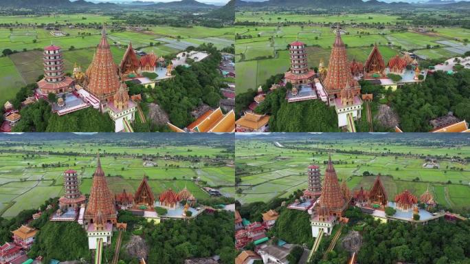 老虎洞庙 (Wat Tham Suea) 和泰国美丽的寺庙，在北碧府