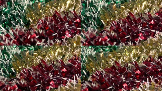 圣诞金属丝堆宏观拍摄