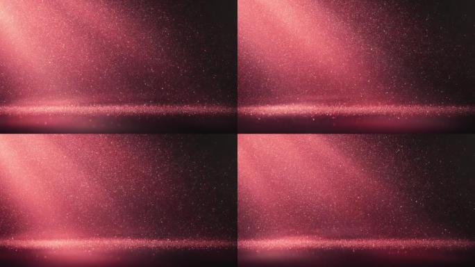 红色粒子下雨-对角线运动-循环背景动画-闪光，庆祝，环境问题
