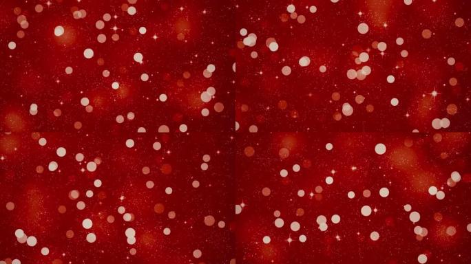 软红色背景 (可循环) 新年庆祝的概念，抽象，干净，美丽，柔软，闪亮，简单，模糊的运动设计，商业，金
