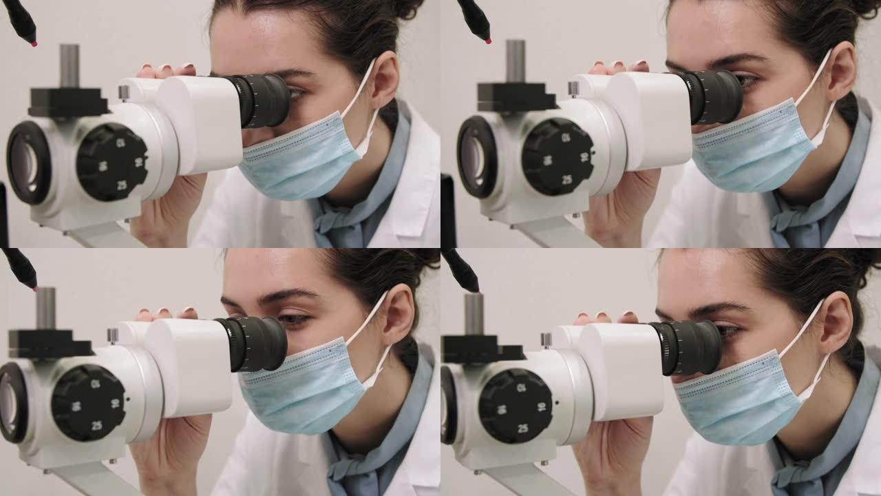 眼科医生做眼部检查