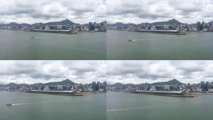 香港启德邮轮码头从无人驾驶飞机