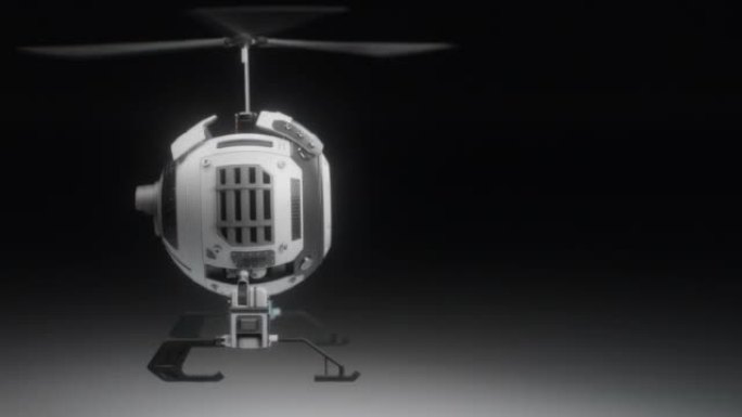 一个概念性的送货无人机悬浮在一个工作室