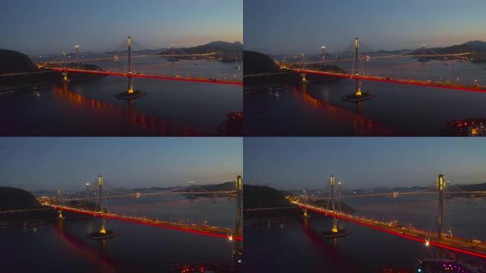 夕阳中的香港汀九大桥