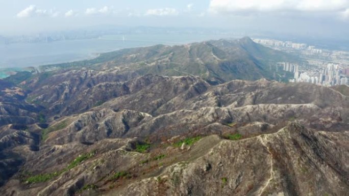 香港青山青山腹地景观无人机景观