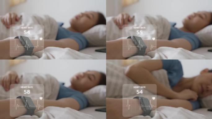 可穿戴健康监视器睡眠跟踪护理智能手表技术