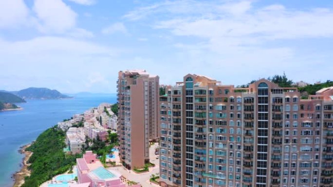 香港南区的豪宅俯瞰地标天际线