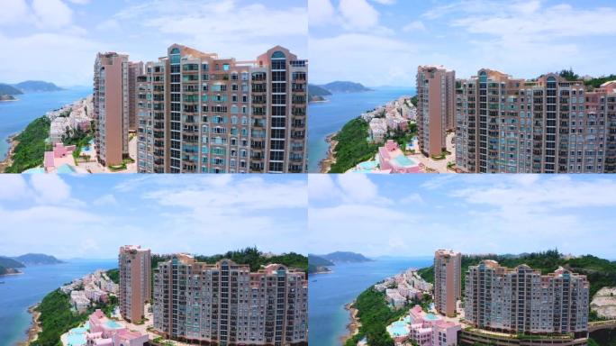 香港南区的豪宅俯瞰地标天际线