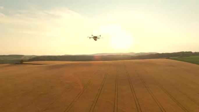 空中SLO MO监视无人机飞越农业领域