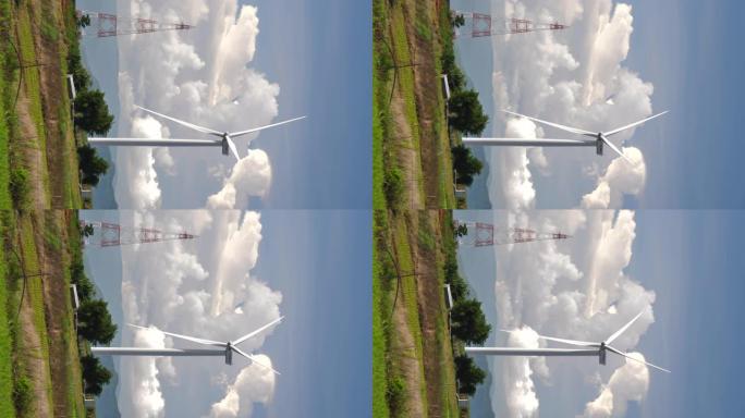 垂直视图风能涡轮机是最干净的涡轮机之一
