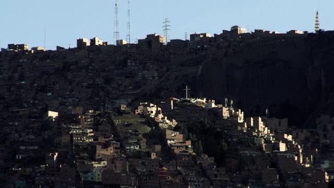 埃尔阿尔托市的棚户区，位于南美洲玻利维亚拉巴斯附近。