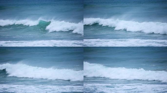 海浪，慢动作大海海边海水海浪花翻滚波涛汹