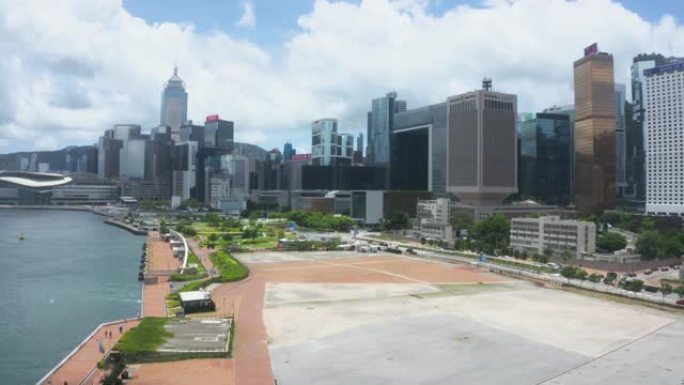 香港城市鸟瞰图全景科技中心