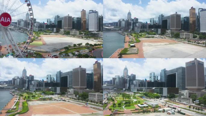 香港城市鸟瞰图全景科技中心
