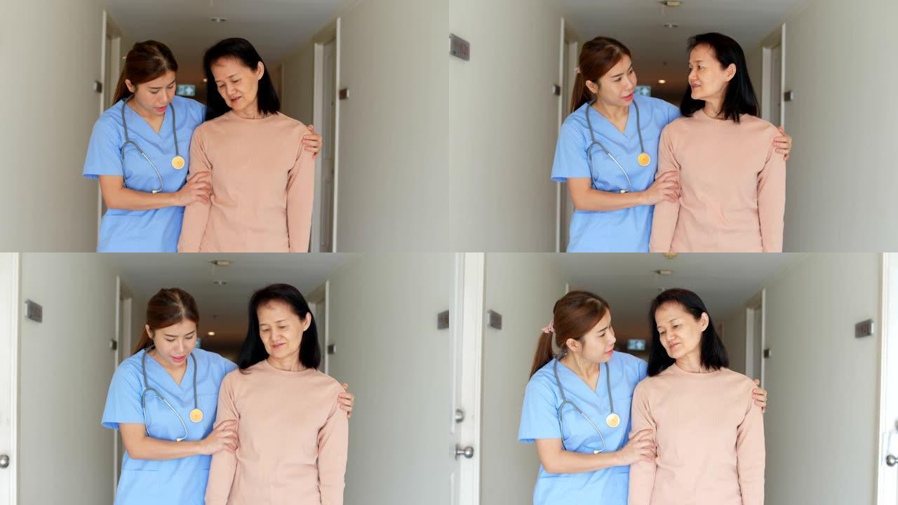 护士帮助病人走路护士帮助病人走路康复外国