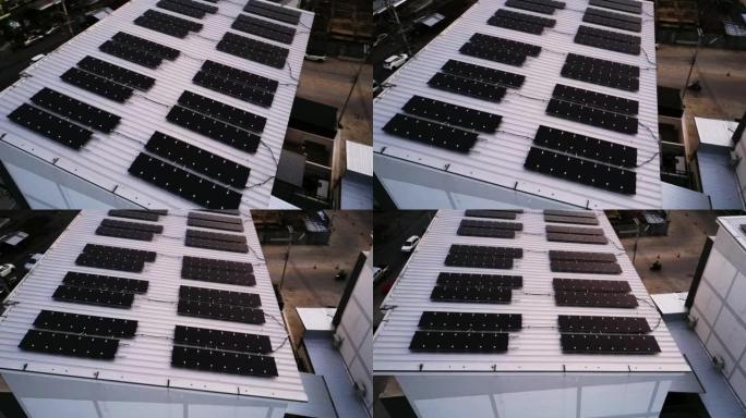 鸟瞰图: 建筑物顶部安装了太阳能电池板