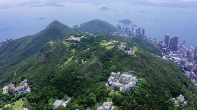 航拍香港城市高山大山视频素材