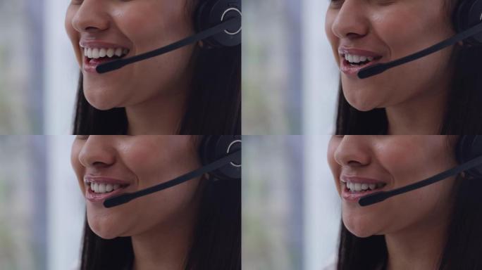 呼叫中心代理与客户交谈的4k视频片段