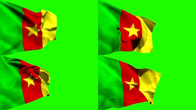 大喀麦隆国旗吹响