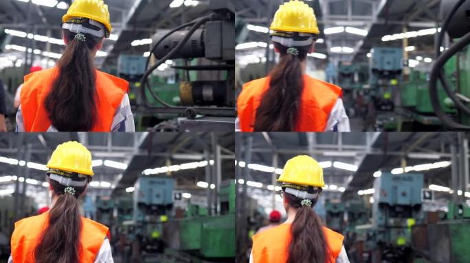 重新开放工厂工人妇女进入工厂