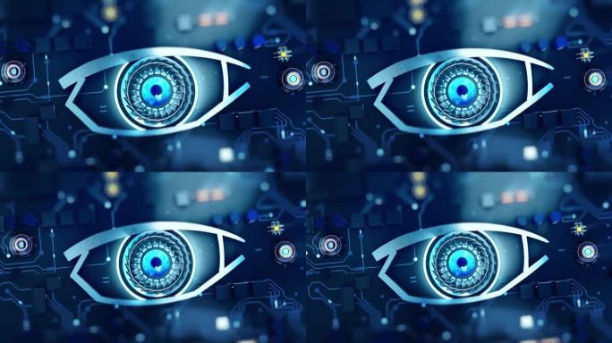 4K 3D数字机器人眼睛-缩小