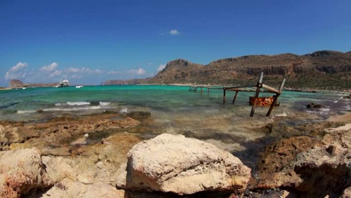 希腊克里特岛巴洛斯海滩。