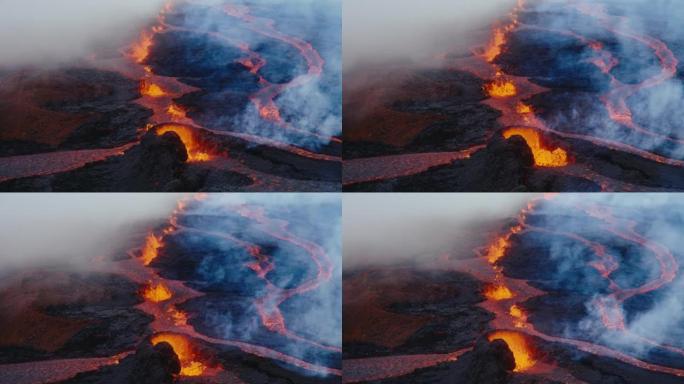 火山爆发夏威夷莫纳罗亚2022