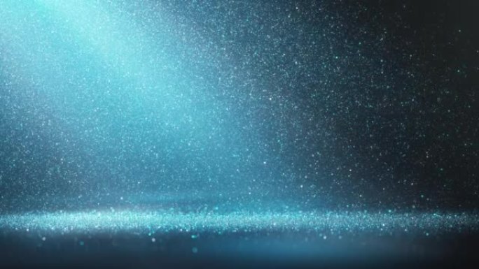 蓝色粒子下雨-对角线运动-循环背景动画-闪光，雪，雨