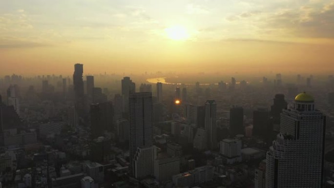 曼谷城市景观鸟瞰图