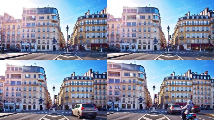 巴黎的旧住宅楼外国国外视频素材欧式建筑