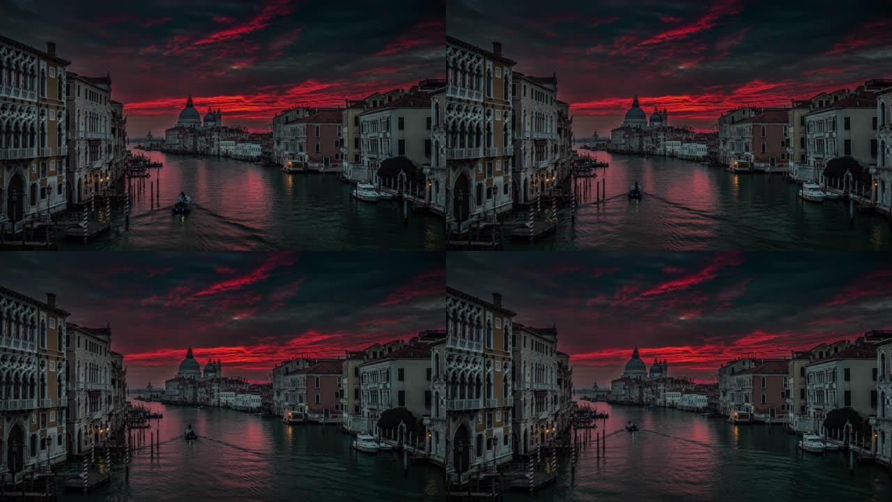 日出时的威尼斯大运河