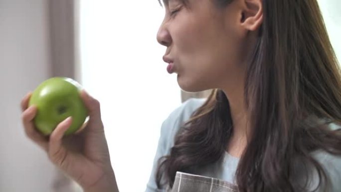 健康饮食吃水果吃苹果吃青苹果
