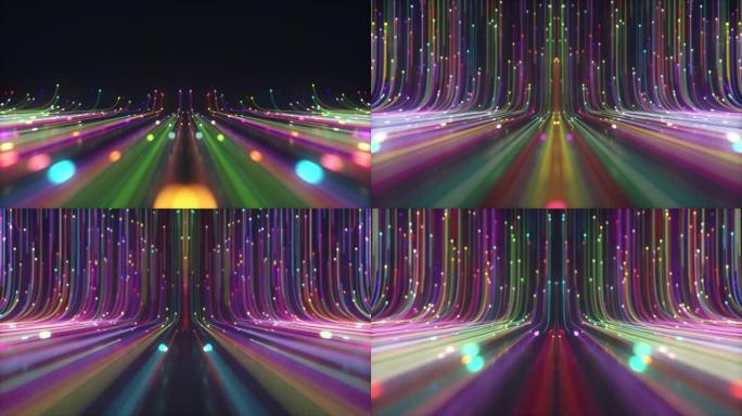 光学灯，颜色粒子闪烁粒子升腾梦幻粒子