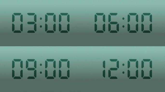 数字时钟。每分钟1帧。可循环。灰色。