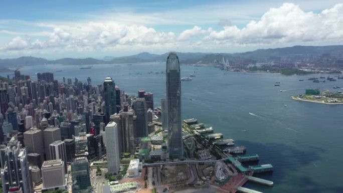 香港城市鸟瞰图宣传片地标大景全景