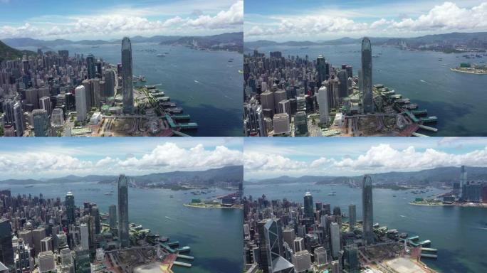 香港城市鸟瞰图宣传片地标大景全景