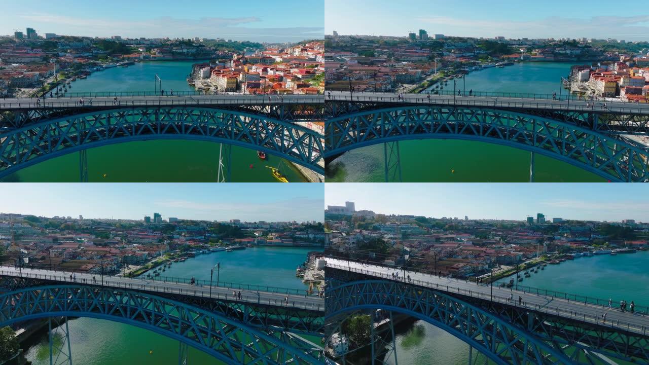 葡萄牙波尔图里贝拉区的无人机视图