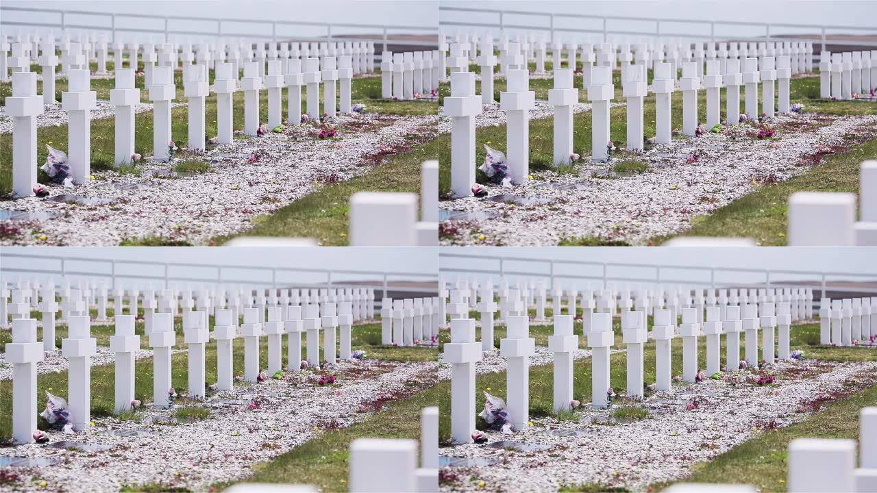 达尔文墓地，埋葬在福克兰战争中牺牲的阿根廷士兵的地方，东福克兰(索莱达岛)，福克兰群岛(马尔维纳斯岛