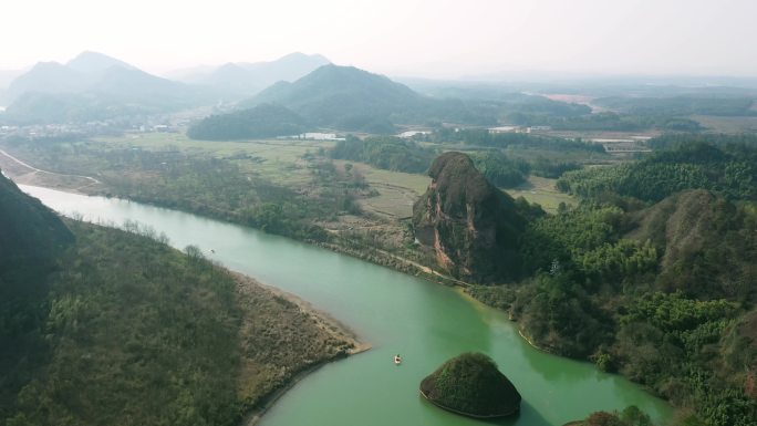 江西龙虎山风景区航拍