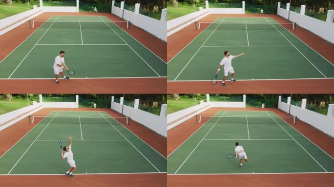 网球运动员打一分