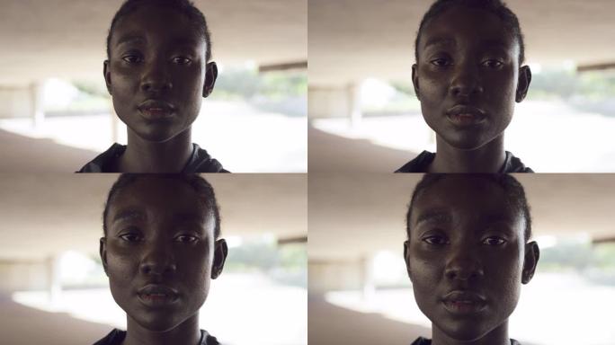 4k视频片段，一名年轻女子在停车场跑步