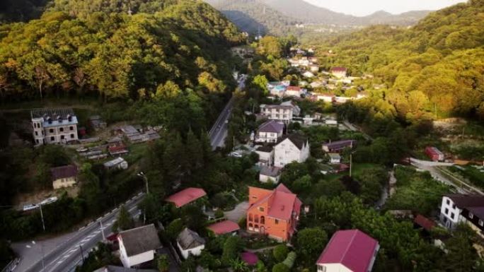 山区小村庄农村建筑低矮环境保护自然风景