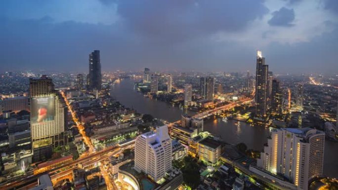 4k，泰国曼谷市的延时视图