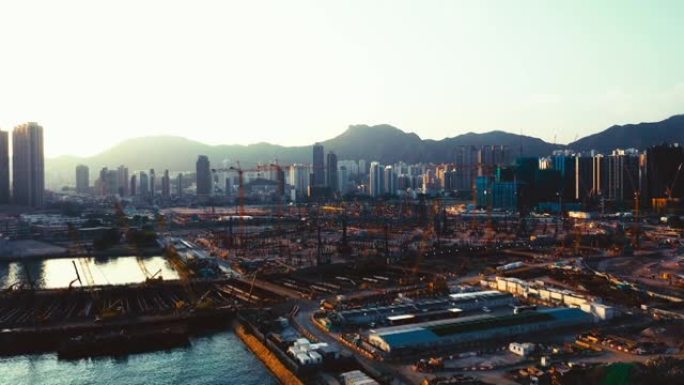 香港九龙城启德机场发展鸟瞰图