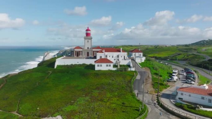 葡萄牙，Cabo da Roca的大西洋海岸无人机视图。夏日