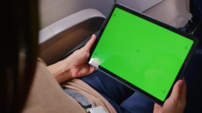 在飞机上使用平板电脑绿屏