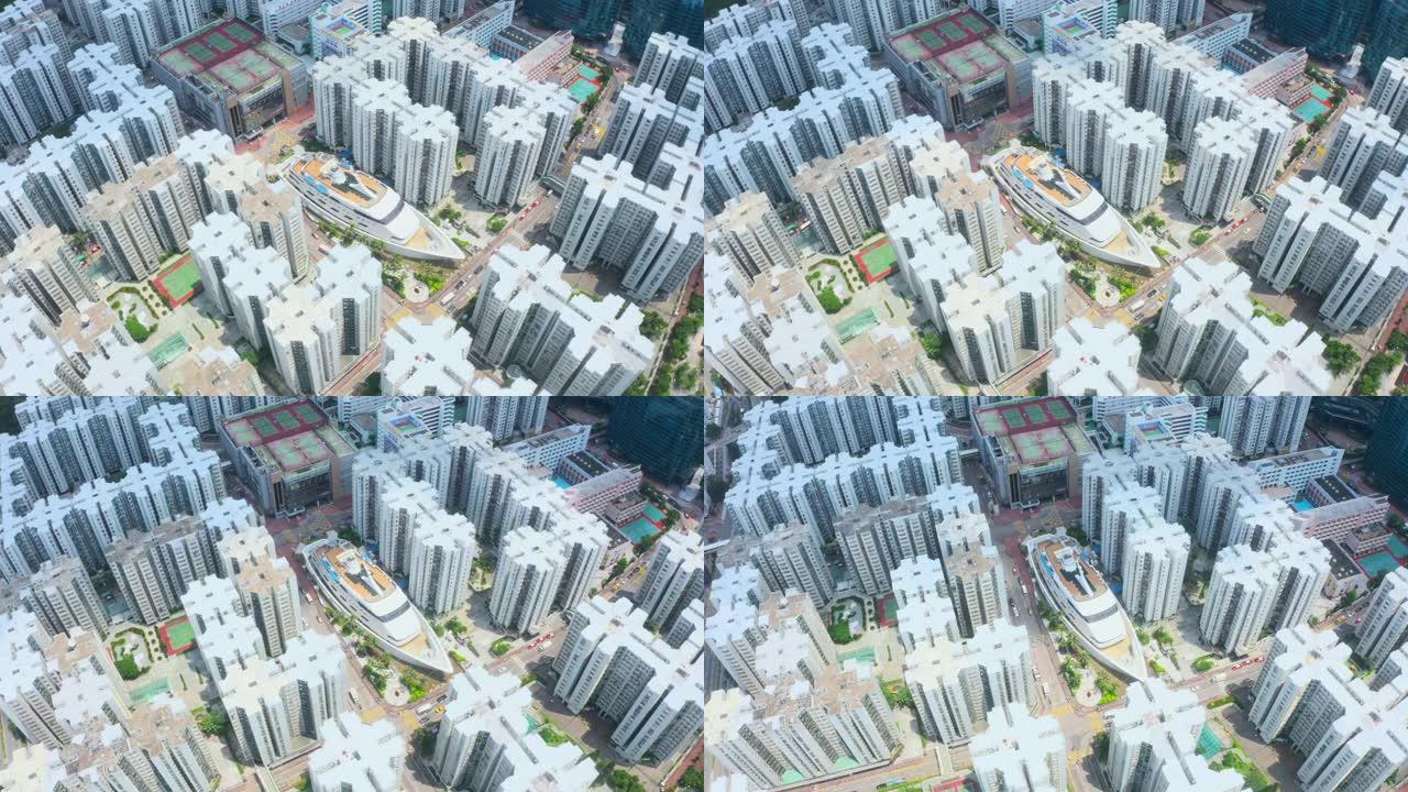 香港九龙高层单位鸟瞰图