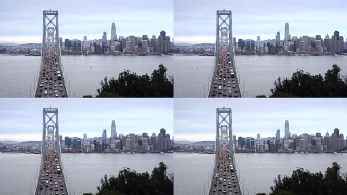 旧金山-奥克兰海湾大桥到城市